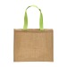 Tote bag en toile de jute, anses longues et soufflet Geschäftsgeschenk