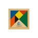 Jeu de tangram en bois coloré, 7 pièces, avec pochette en coton, casse-tête chinois et jeu de patience Werbung