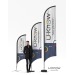 Strand Flagge Segel 4m70, Beach flag und Banner Werbung