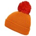 Strickmütze mit zweifarbigem Bommel, Mütze Werbung