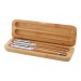 Chimon parure stylos en bambou, Parure avec stylo roller Werbung