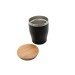 Doppelwandiger Becher mit Bambusdeckel 330ml, Isolierender Reisebecher Werbung