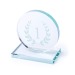 Plaque en verre ronde, objet design en verre Werbung