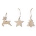 Ligne Nature Set de 3 figurines de Noël à suspendre, décoration de sapin de Noël Werbung