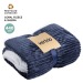 Couverture douce et chaude en polaire corail et sherpa 440g/m² Geschäftsgeschenk