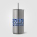 Gobelet Borealis en acier inoxydable recyclé avec paille - 475 ml Colour Jet Geschäftsgeschenk