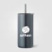 Gobelet Borealis en acier inoxydable recyclé avec paille - 475 ml Colour Jet, Mug isotherme Werbung