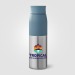 Bouteille Borealis à couvercle à torsion en acier inoxydable recyclé - 650 ml Colour Jet, Gourde écologique Werbung