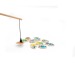 Jeu de pêche de 10 poissons en bois, jeu pour enfants Werbung