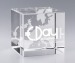 Würfelförmiger Glasblock 5cm Geschäftsgeschenk