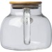 Bouteille en verre avec couvercle en bambou 1.000ml, théière Werbung