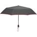 Parapluie télescopique noir avec bordure colorée, parapluie pliable de poche Werbung