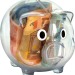 Transparentes Sparschwein Geschäftsgeschenk