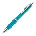 Stylo transparent avec clip en métal argenté Geschäftsgeschenk