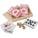 Spielkarten in Holzbox mit Würfel Geschäftsgeschenk