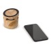 Enceinte en bois 3W avec chargeur sans fil Geschäftsgeschenk