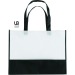 Sac shopping bicolore 38x29cm intissé, sac salon Werbung