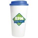 Tasse à café à emporter en plastique à double paroi 455ml/16oz **, Mug et tasse en plastique Werbung
