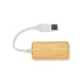 Hub USB en bambou avec prise remplaçable - Rivo, Hub Werbung
