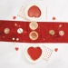 ASSIETTES COEUR ROUGE ET OR 19CM X 8, coeur  Werbung