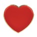 ASSIETTES COEUR ROUGE ET OR 19CM X 8, coeur  Werbung