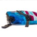 Trousse 2 zips 190x120 mm en velours avec doublure, trousse de voyage Werbung