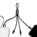 Câble court 4 en 1 - 18cm à charge rapide 20W en matériaux recyclés - Noir Geschäftsgeschenk