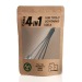 Câble court 4 en 1 - 18cm à charge rapide 20W en matériaux recyclés - Noir Geschäftsgeschenk