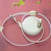 Câble dérouleur 4 en 1 à charge rapide 20W en matériaux recyclés - Blanc Geschäftsgeschenk