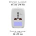 Adaptateur universel de voyage - Blanc, prise électrique universelle et adaptateur universel de voyage Werbung