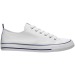 Chaussures de tennis / sneakers classiques en toile avec semelle en caoutchouc blanc décorée de lignes colorées, paire de sneakers Werbung