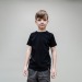 T-Shirt für Kinder mit Rundhalsausschnitt und geripptem Rand, Kinder T-Shirt Werbung