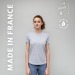 Damen-T-Shirt mit Rundhalsausschnitt und geripptem Rand Geschäftsgeschenk