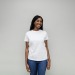 Damen-T-Shirt mit Rundhalsausschnitt und geripptem Rand, T-Shirt Frau Werbung