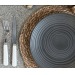 Assiette noire en grès, assiette Werbung