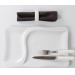 Assiette rectangulaire avec 2 compartiments Geschäftsgeschenk