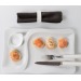 Assiette rectangulaire avec 2 compartiments, assiette Werbung