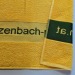 Serviette sport logo tissé jacquard sur mesure au Pantone 50x100 cm Geschäftsgeschenk