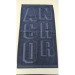 Serviette éponge personnalisée relief jacquard embossée 50x70 cm Geschäftsgeschenk