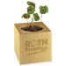 Pot cube bois mini avec bulbes de trèfle à 4 feuilles en boite Star-Box - sans gravure laser, trèfle à 4 feuilles Werbung