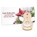Premium Grußkarte mit Figuren aus Filz und Holz - Premium 4/0-c - Engel Geschäftsgeschenk
