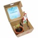 Coffret cadeau de Noël - Pots en terre et chocolat Père Noël Geschäftsgeschenk