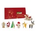 Grußkarte mit Puzzle aus Holz und Filz -Standarddesign - Weihnachtsmann Geschäftsgeschenk