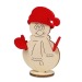 Grußkarte mit Puzzle aus Holz und Filz -Standarddesign - Weihnachtsmann Geschäftsgeschenk