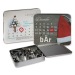 Backformen in Metalldose mit Adventskalender, Adventskalender Werbung