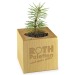 Pot cube bois de bureau de Noël - Design standard - Epicéa - sans gravure laser, décoration et objet de Noël Werbung