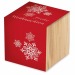 Pot cube bois de bureau de Noël - Design standard - Epicéa - sans gravure laser Geschäftsgeschenk