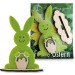 Karte mit Holz-/Filzfigur - Hase Geschäftsgeschenk