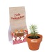 Mini pot en terre cuite sous pochette - Four-leaf clover, trèfle à 4 feuilles Werbung