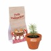 Mini pot en terre cuite sous pochette - Four-leaf clover, trèfle à 4 feuilles Werbung